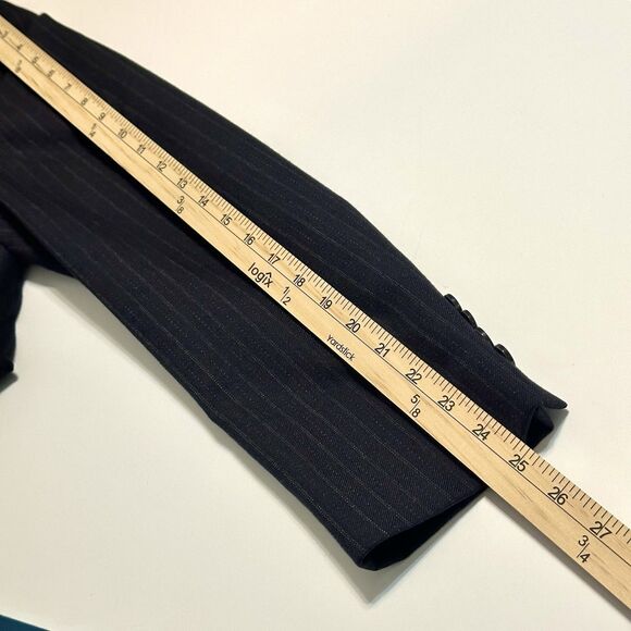 J Crew Ludlow Blazer Mens Size 40R Striped Navy Blue Wool Cotton D305180 - Picture 5 of 13